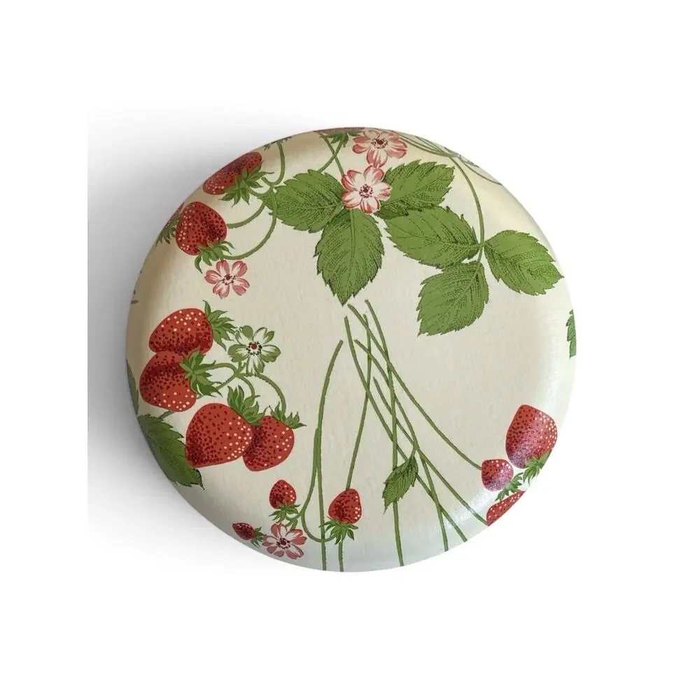 VTG Strawberry Large Round Platter Top of the Table by Karen Made in USA